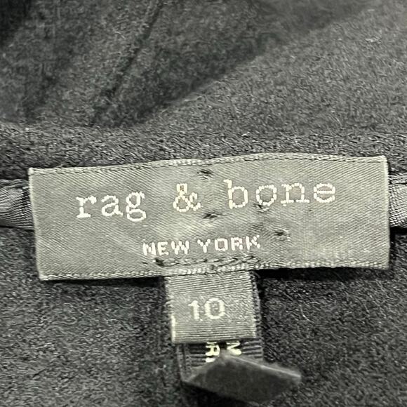 Rag & Bone Yuhlee Dress Womens 10 Black Soft Wool Work Career Modern Evening - Picture 11 of 14